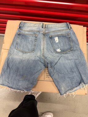 GAP Light Blue Distressed Denim Cutoff Shorts